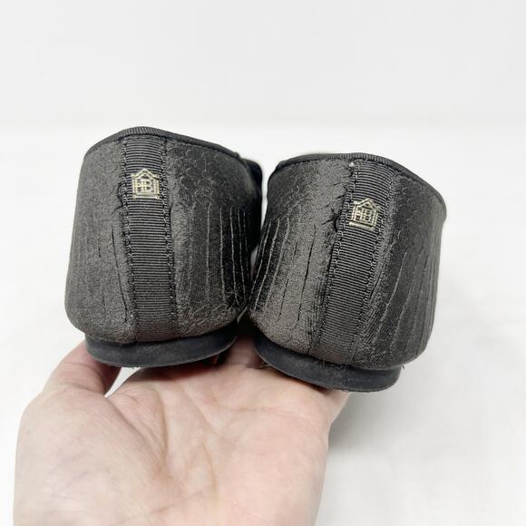 [Birdies] Starling Charcoal Gray Python Print Velour Slip On Loafer Flats Sz 6.5 - Picture 5 of 12